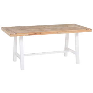 Mesa de jardín scania 170 cm 80 cm madera de acacia blanco