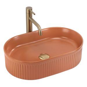 Rea lavabo sobre encimera vanda cinnamon matt, 49x31x13 cm