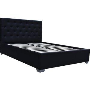 Cama doble con cofre "tino" 140 × 190 cm - negro