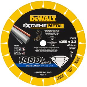 Disco metálico extremo 355 x 25,4 x 3,3 mm dewalt - dt40257-qz