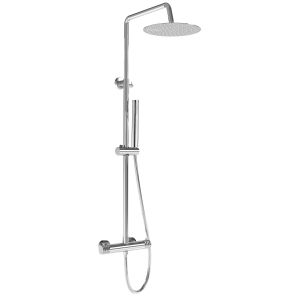 Valaz barra ducha termostática redonda ajustable hasta 120cm cromada - 20cm