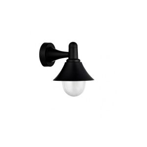 Mentol outdoor wall light 1xe27 polycarbonate black
