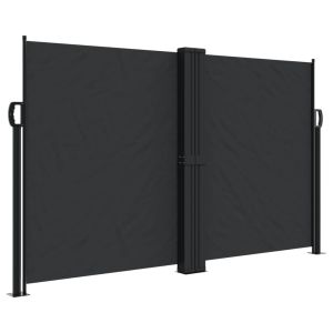 vidaXL toldo lateral retráctil negro 140x600 cm