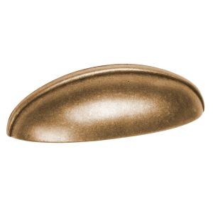 Tirador de copa 64mm latón viejo, lote de 24