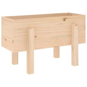 vidaXL jardinera madera maciza de pino 62x30x38 cm