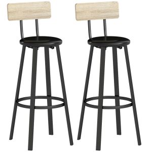 Taburetes de bar 41.5x36.5x99.5 cm Homcom, hogar - cocina