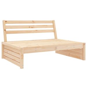 vidaXL sofá central de jardín madera maciza de pino 120x80 cm