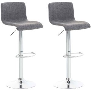 Taburete de bar moderno - 2 uds - gris claro - 84-104 cm
