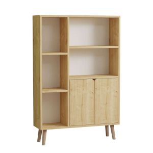 Estantería de madera <<lumo>> - 80 x 24 x 120 cm - beige