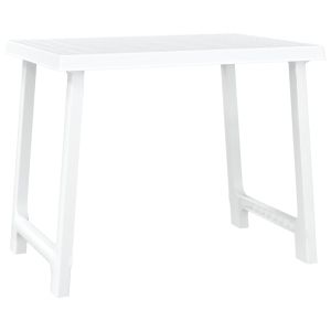 vidaXL mesa de camping con aspecto de madera pp blanco 79x56x64 cm
