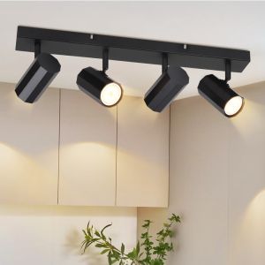 Nettlife lámpara de techo negro gu10 53x10.5