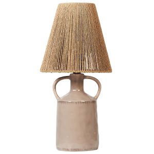 Lámpara de mesa larissos cerámica gris pardo