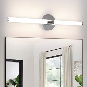 Nettlife lámpara de pared para baño LED plateado 60x12