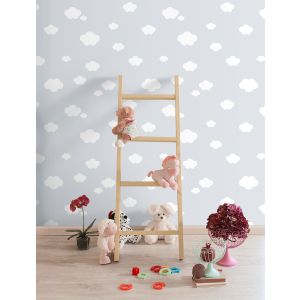 Papel pintado nubes gris