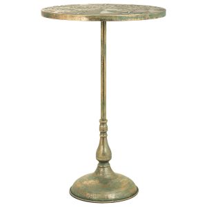 Mesa auxiliar de metal azul 45x45x69.5