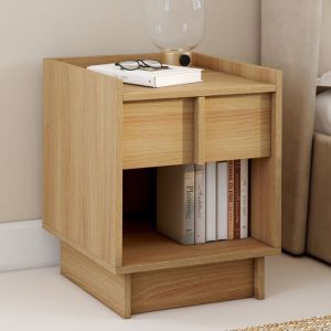 Mesitas de noche de diseño de madera clara - rosie - lote de 2 - 40 cm