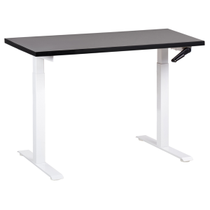 Escritorio de altura regulable manual destines 120 cm 72 cm negro/blanco