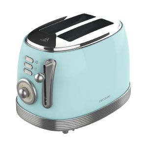 Cecotec tostadora toast&taste 800 vintage light blue. 850 w, doble ranura