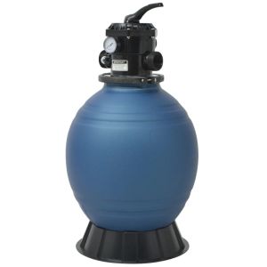 vidaXL filtro de arena de piscina válvula de 6 posiciones azul 460 mm