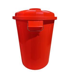 21 litros | rojo | cubo basura de plástico con tapadera | cubo almacenaje