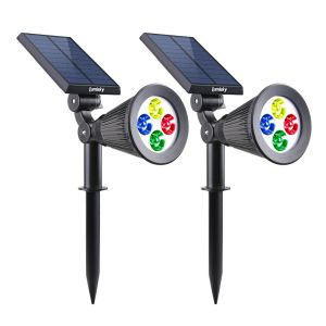 Juego de 2 focos solares 200lm spiky