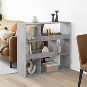 Librerías madera gris hormigón 100x33x94,5 cm