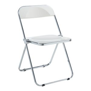 Set de 4 sillas plegables pornainen 74x46x47cm blanco [en.casa]