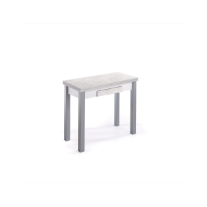 Momma Home mesa cocina extensible Moduo, sobre MDF mármol patas metal
