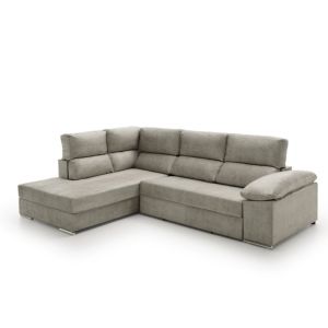 Sofa cama chaise longue fiorella  gris izquierda