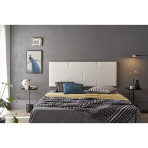 Cabecero 100 muro ladrillos de polipiel 112x57x5cm blanco
