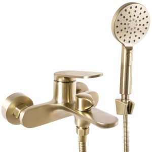 Rea grifo de bañera marco brush gold, 19x15x11,5 cm