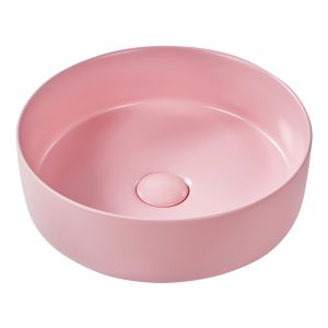 Lavabo sobre encimera gudar ⌀ 37 cm cerámica rosa