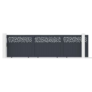 Puerta corredera dolomite ruivo 5 m h160 aluminio gris