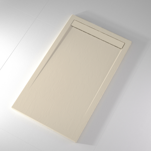 Plato de ducha pizarra clever crema  70x160 cm rejilla color