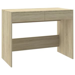 vidaXL escritorio de madera contrachapada roble sonoma 101x50x76,5 cm