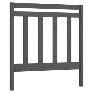 vidaXL cabecero de cama madera maciza de pino gris 81x4x100 cm