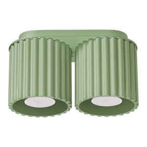 Plafones aura 2 salvia aluminio 21x12x10cm