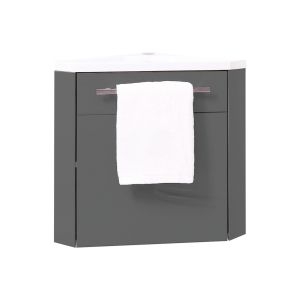Ondee - nino lavabo esquinero  -53cm - gris - lacado - entregado en kit