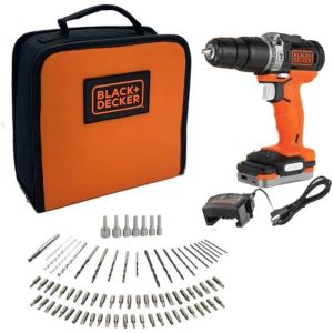 Taladro atornillador de percusión inalámbrico 12 v + 80 accesorios + 1 bate