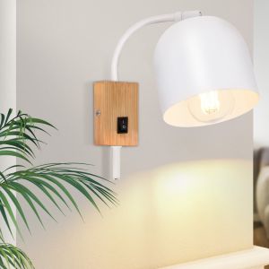Nettlife aplique pared E27 blanco 21.7x20.5