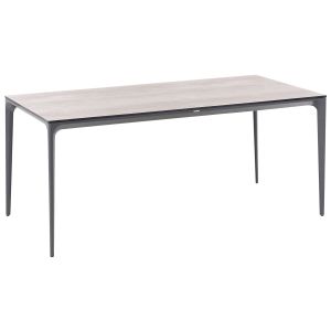 Mesa de jardín sovareto 180 cm 90 cm efecto madera gris claro