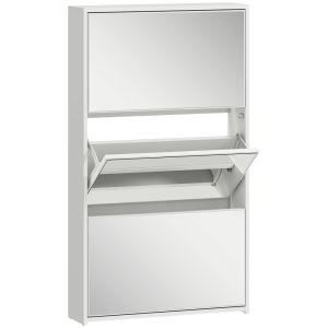 Zapatero estrecho 65x17x114.5 cm color blanco Homcom