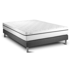 Conjunto vital spa 180 x 200 cm somier kit gris
