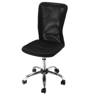 Silla de oficina poliéster negro 43x58x100 cm
