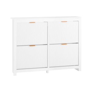 Sobuy escaparate para zapatos con 4 puertas blanco