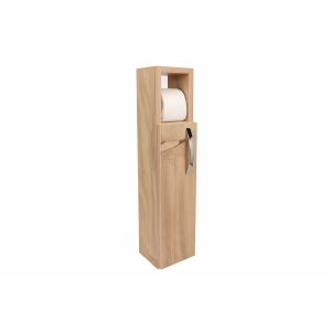 Portarrollos de madera "estrella" - 15 x 12 x 65 cm - marrón