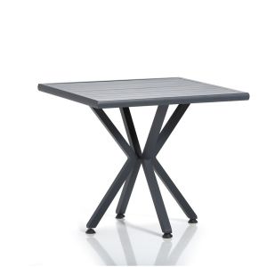 Wellhome mesa de jardín de color negro 90 cm