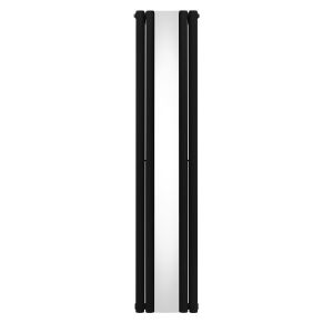 Radiador de columna ovalada con espejo - 1800mm x 380mm - negro