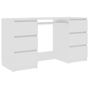 vidaXL escritorio de madera contrachapada blanco 140x50x77 cm