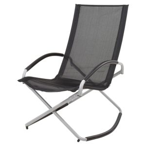 Progarden silla mecedora plegable negro